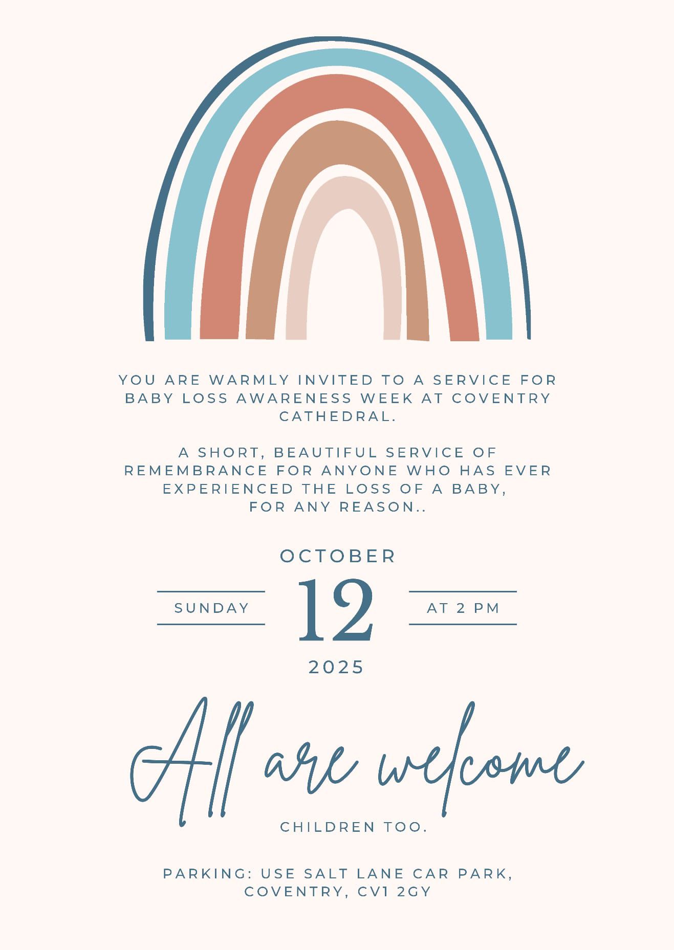 Coventry Cathedral Service Baby Loss Awarness 2025